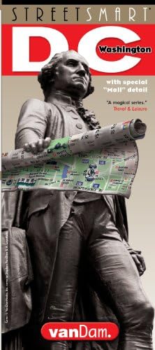 StreetSmart Washington DC by VanDam -- Laminated City Street pocket map with all museums, sights, monuments, government buildings and hotels plus Metro Map, 2021 Edition Map