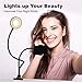 Selfie Light Ring with Cell Phone Holder Stand for Live Stream/Makeup, Flowmist LED Ring Light [3-Light Mode] [10-Level Brightness] with Flexible Arms, for iPhone/Android