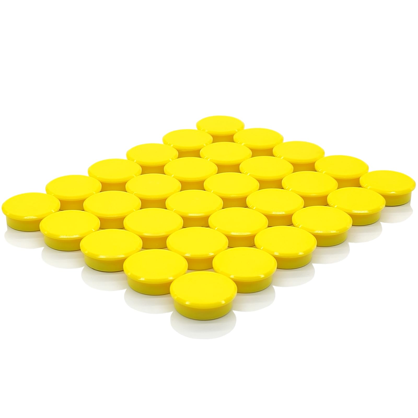 ZDZBLX Strong Fridge Magnets - 30 Pack Mini Cute Round Magnets for Whiteboard, Notice Board, Crafts, Heavy Duty Small Magnets for Adults, Refrigerator Magnet, Office & Kitchen Magnetic Dots (Yellow)
