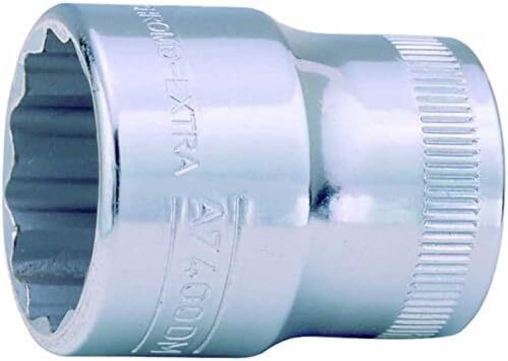 Bahco A7400DZ-9/16 Thin-Walled 3/8-Inch Bi-Hex Standard Length Socket, Silver, 9/16-Inch