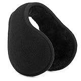GELANBOO Fleece Earmuffs Warm Ear Warmers Unisex Foldable Winter Earmuffs Black