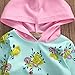 Baby Girl 2pcs Set Outfit Flower Print Hooded with Pocket Top+Striped Long Pants (0-6M, Green)