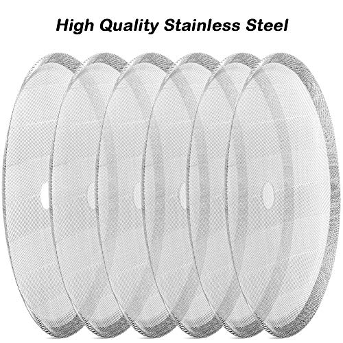 6 Pack French Press Replacement Filter Screen,Reusable Stainless Steel Mesh Filters for Universal 1000 ml / 34 oz / 8 cup French Press Coffee Makers - Thumbnail 2