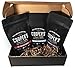 Bourbon Barrel Aged Coffee Ground Set, Single Origin Sumatra Whiskey, Ethiopian Rye, Rwanda Rum Roasted Coffee Beans (Ground, 4 Ounce (Pack of 3))