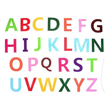 3 Sätze / 78 Stücke Filz Alphabet Buchstaben A bis Z Verschiedene Farben Stoff ABCs für DIY Craft Kids'Toys Weihnachten Gebur