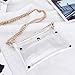 LUOEM PVC Cross Body Bag Clutch Messenger Handbag Tote Shoulder Bag (Transparent)