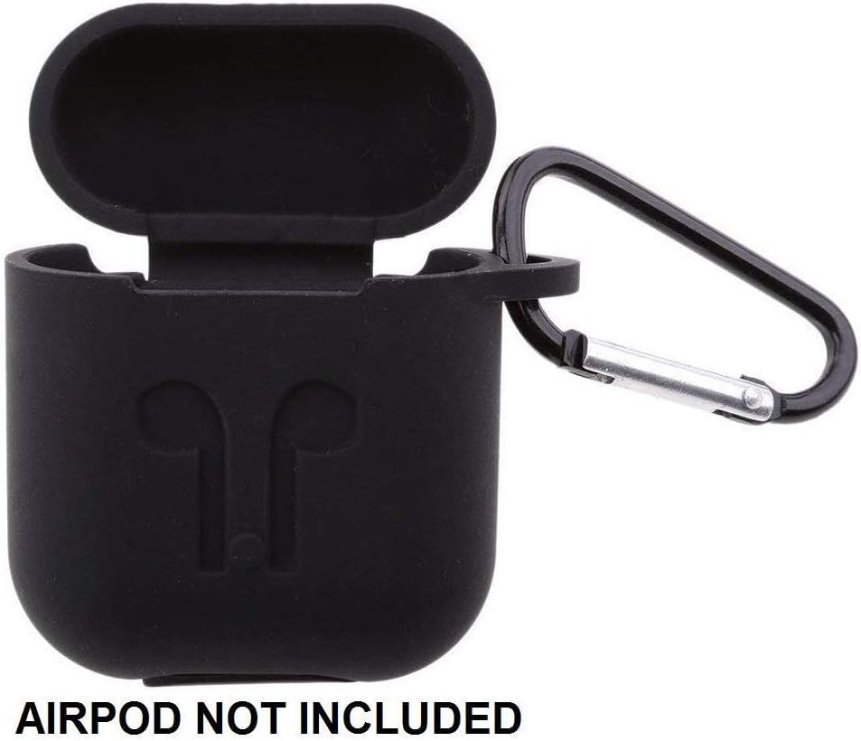 Protective Silicone Cover Case for AirPods Case Earpods Case for Headphone for Airpod Case (Black)