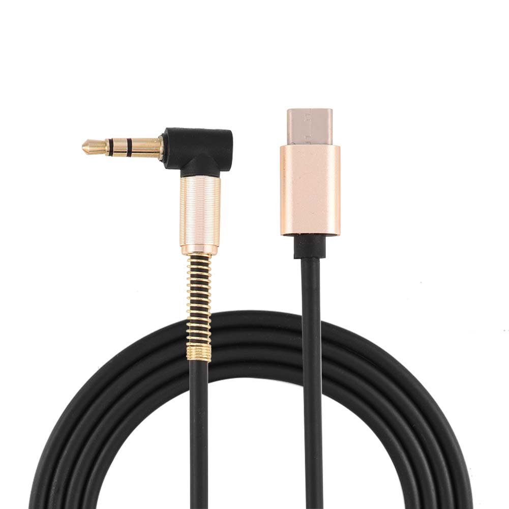 ASHATA USB C to 3.5mm Audio Cable 1M, Type-c Male to 3.5mm Male Aux Jack Cable with Golden Plated Type-c Smartphones Bluetooth Speaker Car Speaker