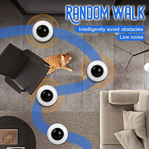 LONGYI Cat Toy Interactive,UFO Cat Toy with LED Light Can Automatic Moving UFO Cat Toy with Feather Fun Toy for Cat Exercise with 3 Colors Teaser Cat Toy