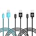 Cambond Lightning to USB A Cable, 3 Pack 10ft MFI Certified Durable Braided Phone Charger Cord for iPhone 8 8 Plus X, 7 7 Plus 6s 6s Plus 6 6 Plus, iPad, iPod (Blue + Black + Grey)