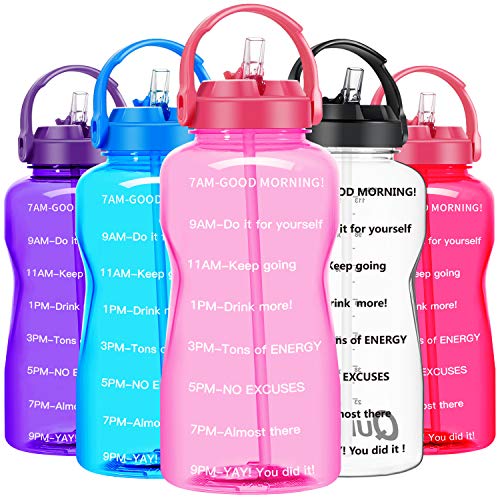 BuildLife Gallon Water Bottle Dishwasher Safe Wide Mouth Leakproof