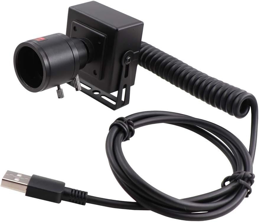 Coiled USB Cable High Speed 330fps 120fps 720P 60fps 1080P Webcam UVC USB Camera with Mini Case with 2.8-12mm Varifocal Lens