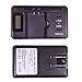 Compact Universal Desktop Travel Charger, Replacement Spare Battery Charger with Additional USB Outlet and LCD Screen for Alcatel One Touch Fierce 2 D7040 7040, Pop C7, Pop Icon A564c Fortress Brand
