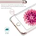 iPhone 6S Plus case, Mothca 3 in 1 Crystal Clear Plating Frame Hard Case Shockproof and 360 Degree Full Body Protective with Tempered Glass Screen Protector, Accessory Kit for iPhone 6S Plus (Gold)