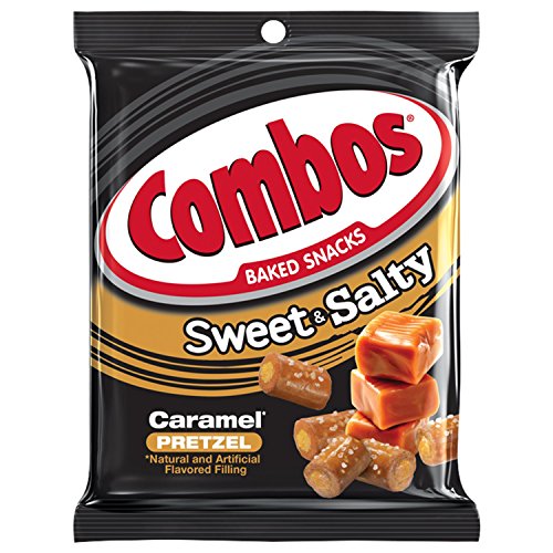 COMBOS Sweet & Salty Caramel Pretzel Baked Snacks 6-Ounce Bag (Pack of 12)