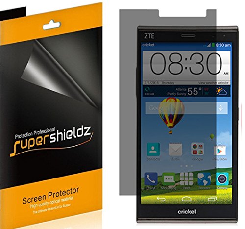 [2 Pack] Supershieldz- Privacy Anti-Spy Screen Protector Shield For ZTE Grand X Max / Max+ With Lifetime Replacements Warranty - Retail Packaging