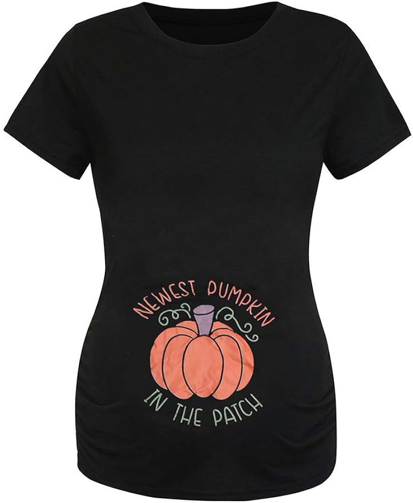Maternity Halloween Shirt Pumpkin Pregnancy Baby Halloween Cute TShirt Funny