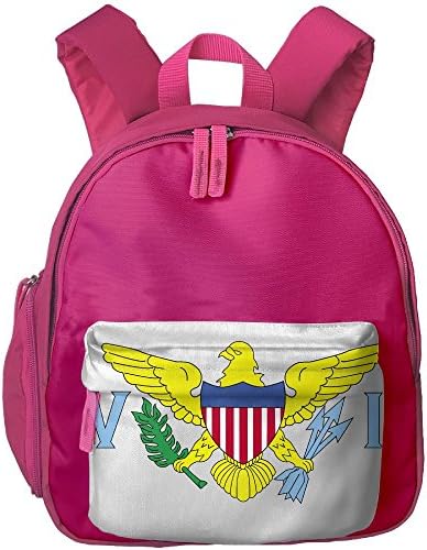 Flag Of US Virgin Islands Floral Print School Bag For Children Boys Girls