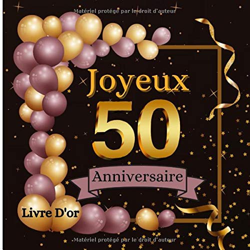 Livre D Or Anniversaire 50 Ans Livre D Or De Mes 50 Ans Livre A Personnaliser Pour Anniversaire Idee Cadeau Pour Les 50 Ans Special Soeur Frere Pere Mere French
