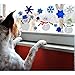 Gel Charms Christmas Window Clings Snowman and Snowflakes