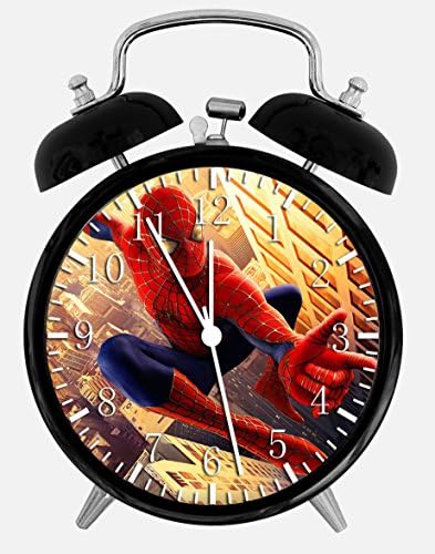 Spiderman Alarm Desk Clock 3.75" Home or Office Decor W65 Nice For Gift