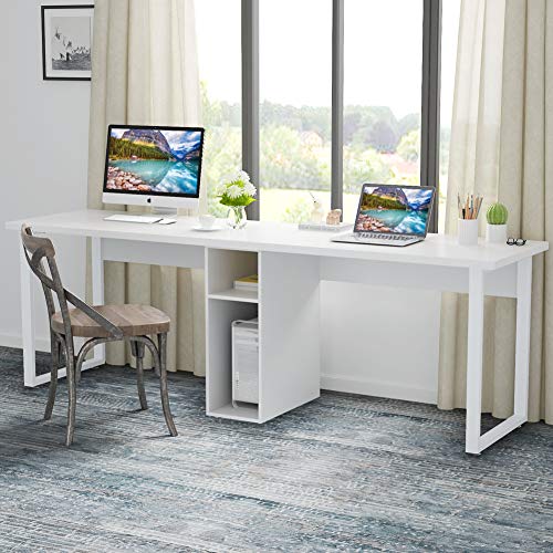 image for Tribesigns 78'' Computer Desk, Extra Large Two Person Office Desk with