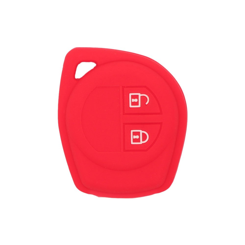 BROVACS Silicone Cover Protector Case Holder Skin Jacket Compatible with SUZUKI 2 Button Remote Key Fob CV4545 Red