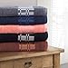Superior 6-Piece Cotton Towel Set, Geometric Design, Dobby Border, Plush Quick Dry Towels, Decorative Bathroom, Spa, Includes 2 Bath, 2 Hand, 2 Face Towels/ Washcloth, Larissa Collection, Coral