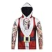 Uideazone Unisex Printed Ugly Christmas Hooded Sweatshirt Pullover Hoodie with Big Pockets