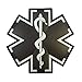 Glow Dark ACU Black EMS EMT Medic Paramedic Star of Life Morale Tactical PVC Touch Fastener Patch