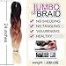 Silike 24'' Jumbo Braid Crochet Hair Afro Jumbo Braiding Hair Extensions For Women(Black/Brown/613)