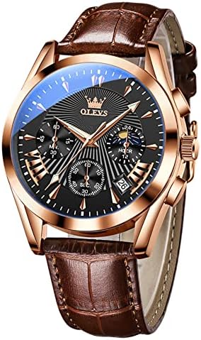 OLEVS Men's Date Ultra Thin Minimalist Fashion Slim Big Face