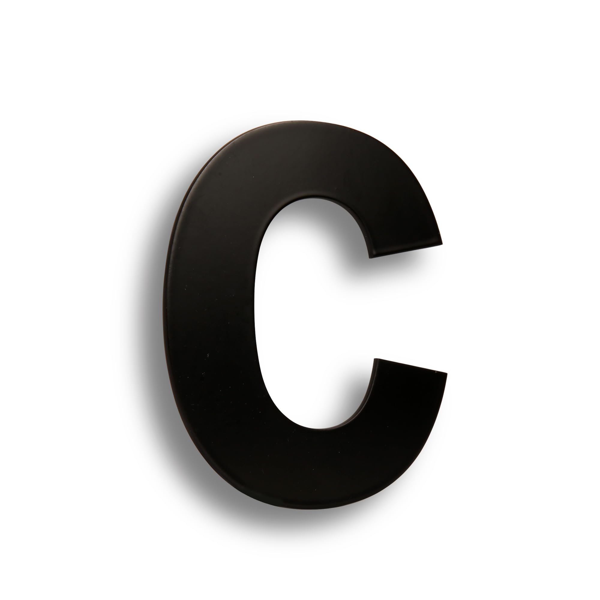 HASWARE 304 Stainless Steel Modern House Number 6 Inch/15cm Stylish Door Alphabet Plaque for Street Home Decor (c, 6 Inch Black)