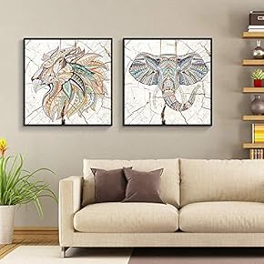 Floating Framed for Living Room Bedroom Wooden Background...