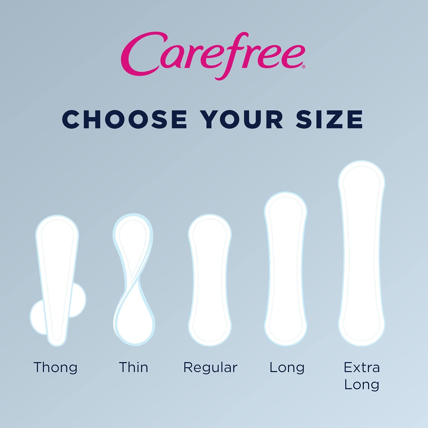 Carefree Body Shape Pant Liners, Regular, Multicolor Unscented 54 Count (Pack of 1): Health & Personal Care