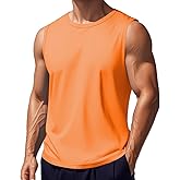 EKLENTSON Mens Sleeveless Shirts Lightweight Cotton Muscle Shirts Gym Training Active Tank Soft Summer Beach Casual Tank