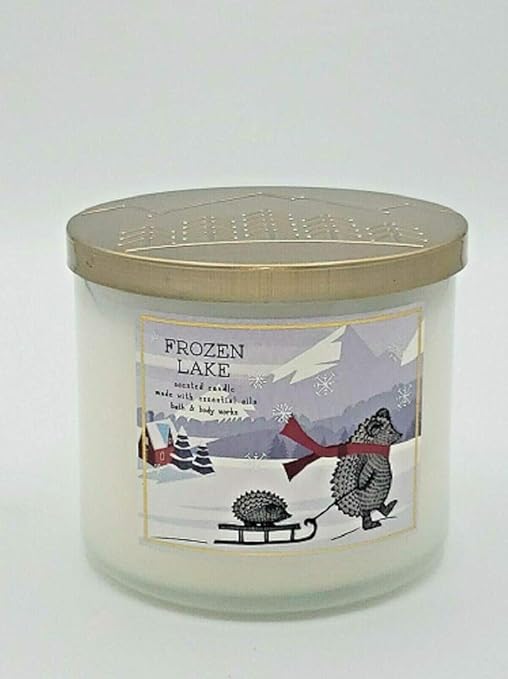 Amazon Com White Barn Bath Body Works Frozen Lake Scented Candle 3 Wick Large 14 5 Oz Home Kitchen