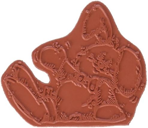 Whipper Snapper Designs MY816 Waving Bunny Cling Stamp, 4" by 6", Red