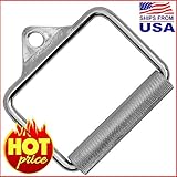 FITNESS MANIAC Heavy Duty Steel Grip Stirrup Cable Chrome Metal Silver D Handle Home Gym Crossover Cable Attachments Machine Bar Workout Training (Shipping from USA)