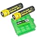 2 Pack Nitecore NL147 14500 Li-Ion Battery with EdisonBright BBX4 battery box