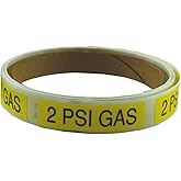 Jones Stephens J40481 2 PSI Gas Yellow Line Marking Labels, Pack of 100