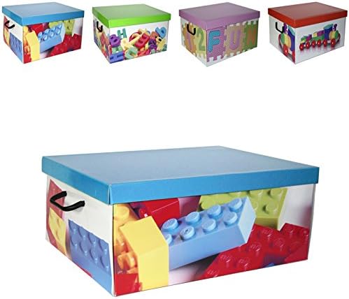 Caja de cartón duro para guardar ropa, juegos, etc. 50 x 40 x 25 cm: Amazon.es: Hogar