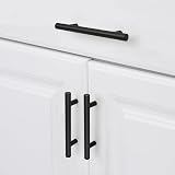 LONTAN 20 Pack Black Kitchen Handles 128mm Cupboard Pulls 7.5" 12mm view 6