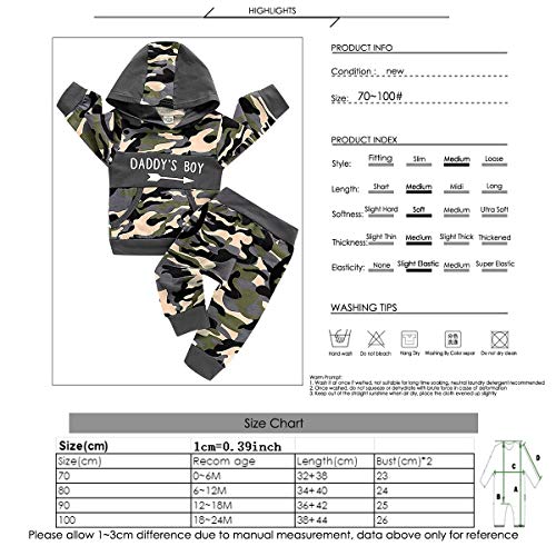 2 Stks/Partij Baby Peuter Jongen Mode Herfst Pak Katoenen Kleding Camouflage Print Capuchon Lange Mouwen Top & Broek… - Image 8