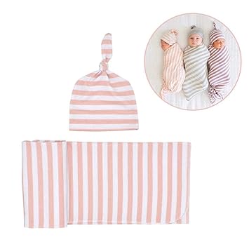 newborn receiving blanket and hat set