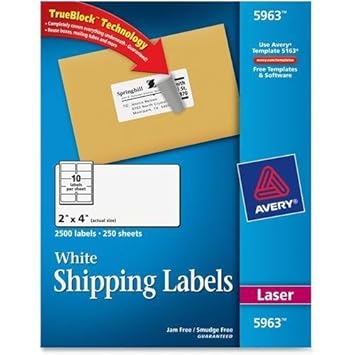 Amazon Com 5963 Avery Easy Peel Address Labels 2 Width