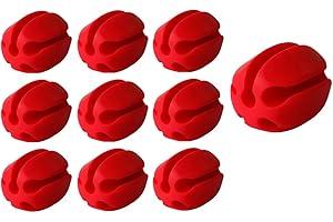 BAMBOO'S GROCERY LOKII 10Pcs Silicone Fishing Rod Holder Straps, 5 Hole Portable Fishing Rod Fixed Ball, Rubber Fishing Pole Clips Fly Fishing Accessories