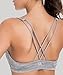 CRZ YOGA Women's Low Support Strappy Back Wirefree Removable Cups Yoga Sports Bra Multicolour-4 Medium