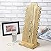 Mooca Wooden Freestanding Necklace Easel Display Stand Holder Multiple Necklace Bust, Oak