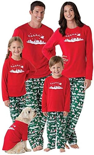 FANTASIEN Family Matching Christmas Skis Pajamas PJS Sets for The Family